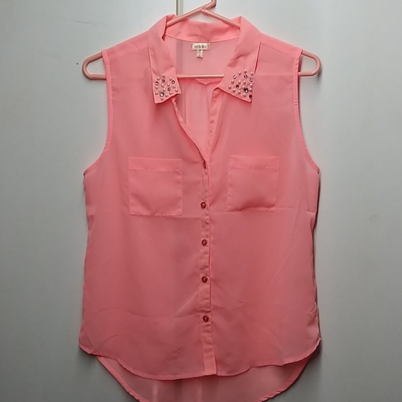 (Large) Marisol blouse color peach/pink. - Picture 1 of 3